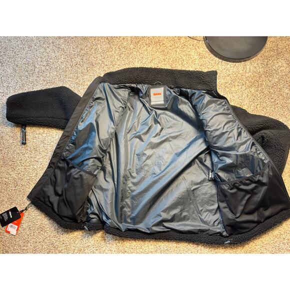 BASS Outdoor Jacket Men's XL, Black, Zip Up faux Sherpa Fleece/Jacket/Coat, NWT - Picture 9 of 14